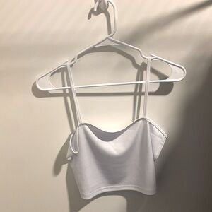 White cropped tank top